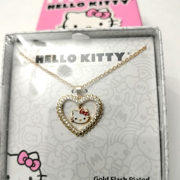 Hello Kitty Sanrio Heart Necklace Charm 18". - Picture 7 of 9